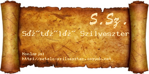 Sétáló Szilveszter névjegykártya