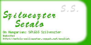 szilveszter setalo business card
